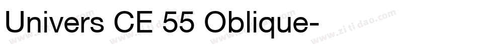 Univers CE 55 Oblique字体转换